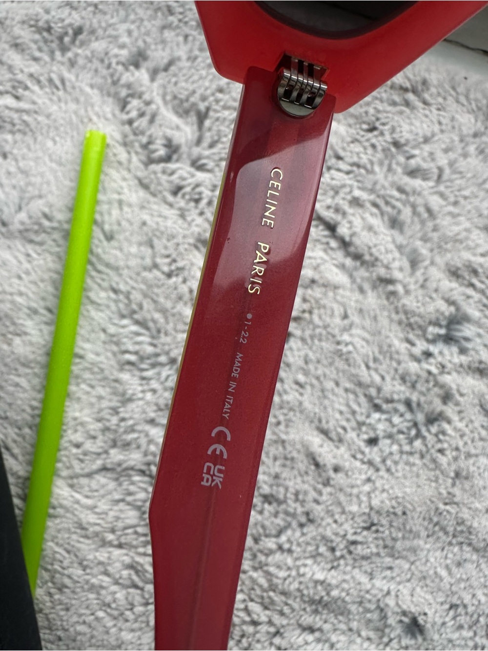 CELINE RED TRIOMPHE SUNGLASSES - Picture 4 of 6